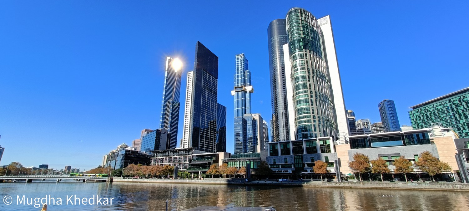 Melbourne's skyscrapers along the Yarra River